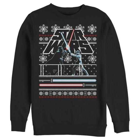 Men's Star Wars: A New Hope Saber Ugly Christmas  Sweatshirt