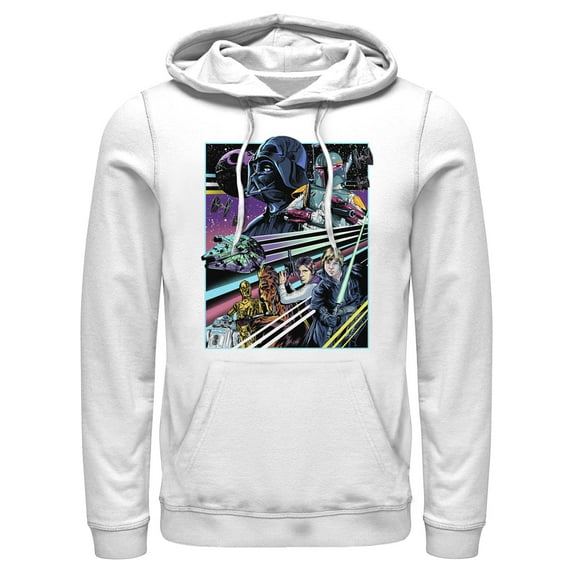 Men's Star Wars: A New Hope Speed Stripe Character Collage Pull Over Hoodie