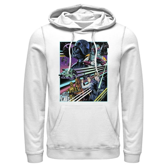 Men's Star Wars: A New Hope Speed Stripe Character Collage Pull Over Hoodie