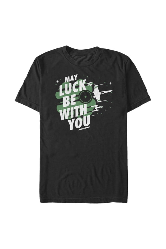 Men's Star Wars: A New Hope St. Patrick's Day May Luck Be With You Clover Graphic T-Shirt