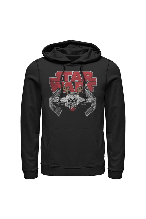 Men's Star Wars: A New Hope TIE Fighter Christmas Reindeer Pull Over Hoodie