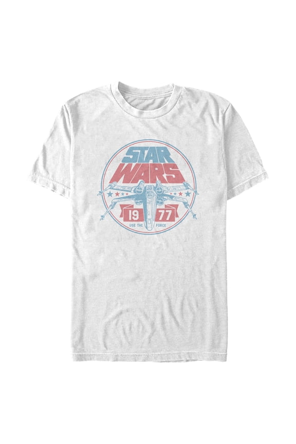 Men's Star Wars: A New Hope X-Wing Fighter 1977 Use the Force Graphic T-Shirt