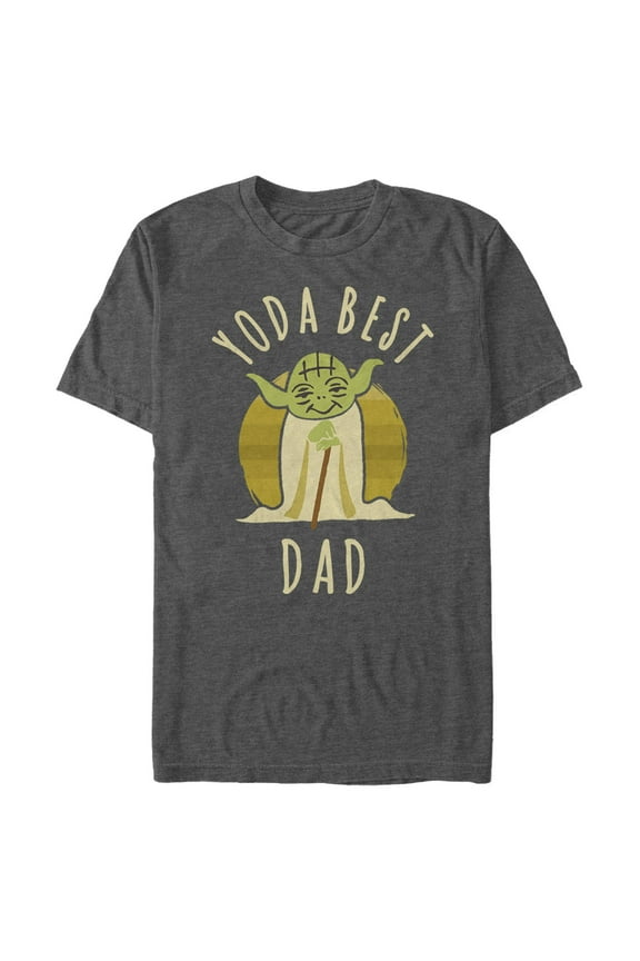 Men's Star Wars: A New Hope Yoda Best Dad Cartoon Graphic T-Shirt