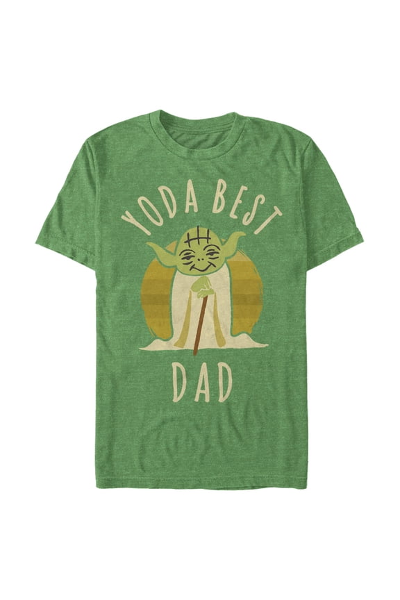 Men's Star Wars: A New Hope Yoda Best Dad Cartoon Graphic T-Shirt