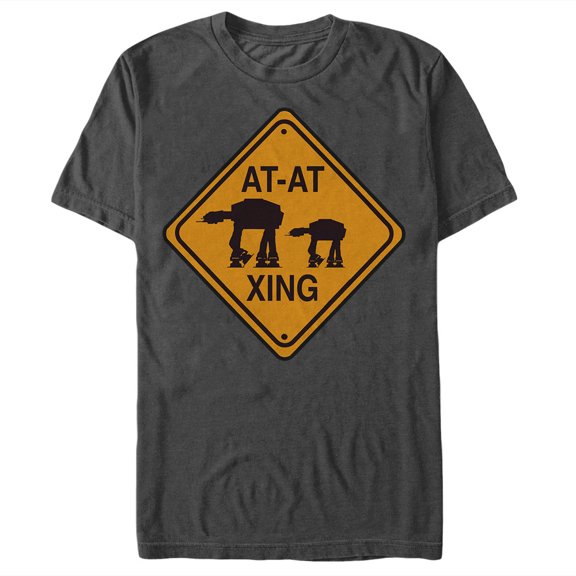 Men's Star Wars AT-AT Crossing Sign Graphic Tee Charcoal 2X Large