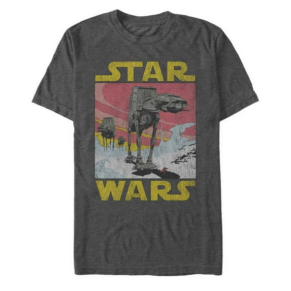 Men's Star Wars AT-AT Scene Graphic Tee Charcoal Heather 2X Large