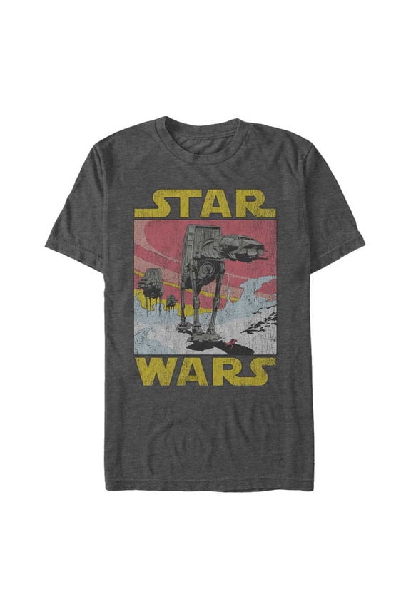 Men's Star Wars AT-AT Scene Graphic Tee Charcoal Heather Large