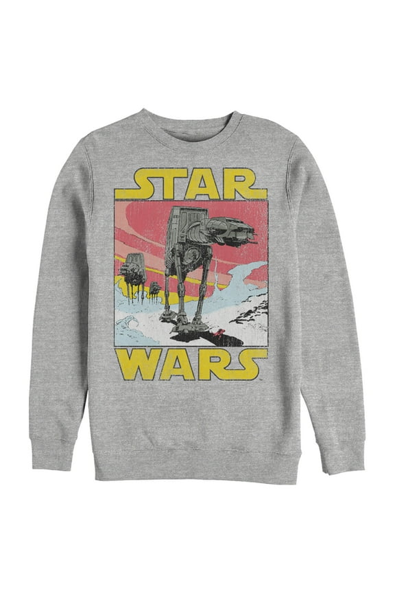 Men's Star Wars AT-AT Scene Sweatshirt Athletic Heather Large
