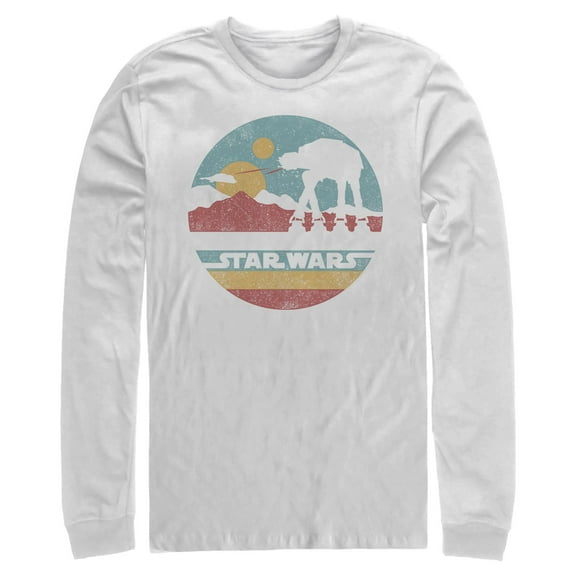 Mens Star Wars AT-AT Retro Circle Long Sleeve Shirt