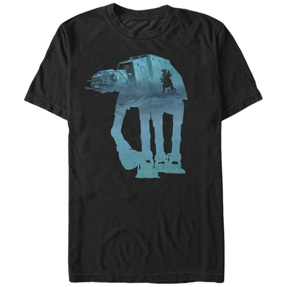 Men's Star Wars AT-AT Tauntaun Silhouette  Graphic Tee Black Small