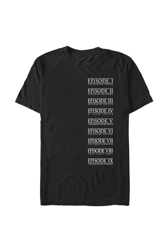 Men's Star Wars All Episode Logos  Graphic Tee Black Large