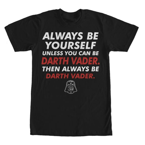 Men's Star Wars Always Be Darth Vader Graphic Tee Black Large