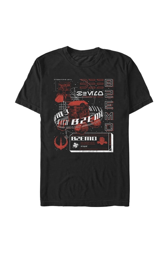 Men's Star Wars: Andor B2EMO Droid Blueprints Graphic Tee Black X Large