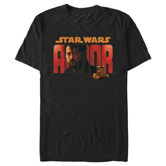 Men's Star Wars: Andor Cassian Red Logo Graphic Tee Black X Large