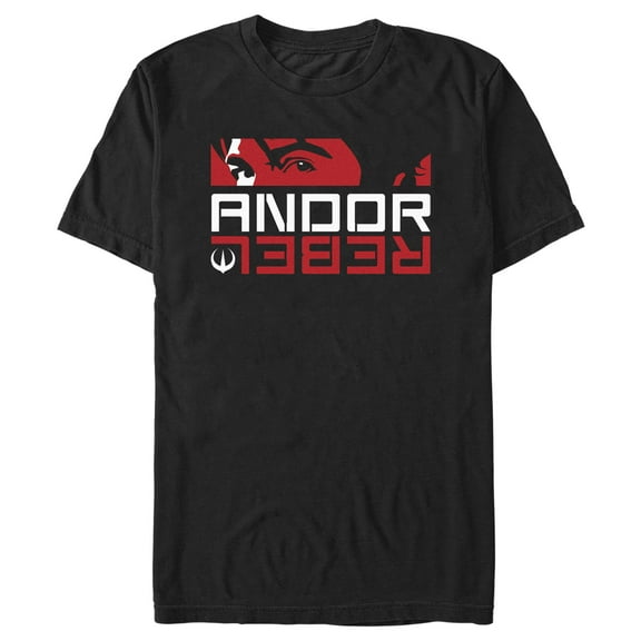 Men's Star Wars: Andor Eye Shot Cassian Andor Rebel  Graphic Tee Black 2X Large