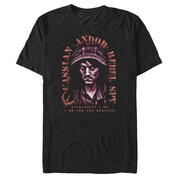Men's Star Wars: Andor Rebel Hero Cassian Everything I Do Graphic Tee Black X Large