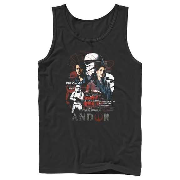 Men's Star Wars: Andor Rebels vs Stormtroopers  Tank Top Black X Large