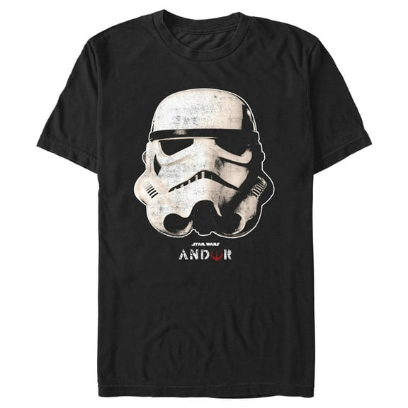 Men's Star Wars: Andor Stormtrooper Helmet  Graphic Tee Black 2X Large