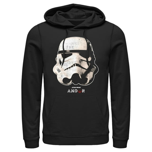 Men's Star Wars: Andor Stormtrooper Helmet  Pull Over Hoodie Black 2X Large
