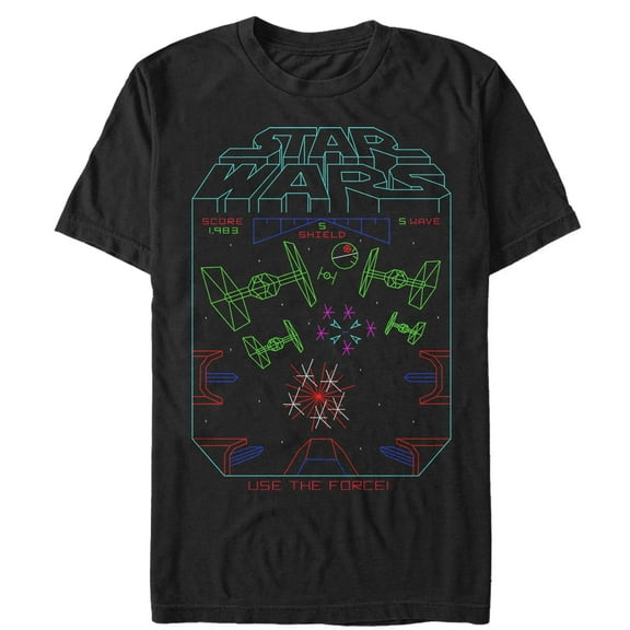 Men's Star Wars Arcade Game  Graphic Tee Black 2X Large