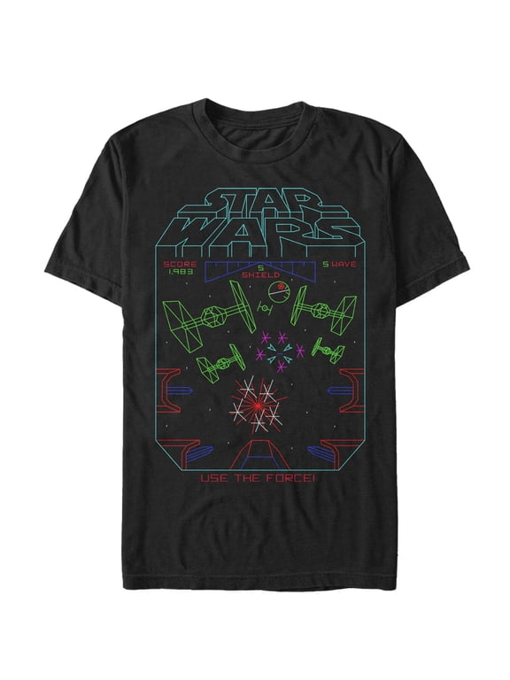 Men's Star Wars Arcade Game Graphic Tee Black 2X Large