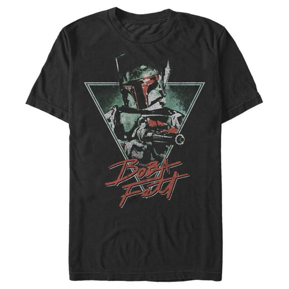 Men's Star Wars Artistic Boba Fett  Graphic Tee Black 2X Large