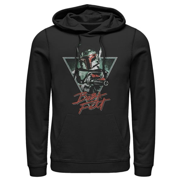 Men's Star Wars Artistic Boba Fett  Pull Over Hoodie Black 3X Large