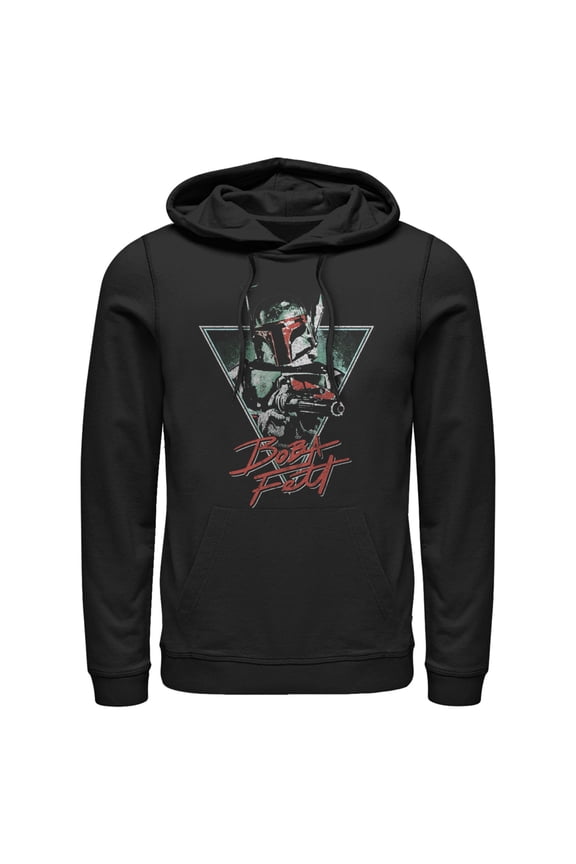 Men's Star Wars Artistic Boba Fett  Pull Over Hoodie Black 3X Large