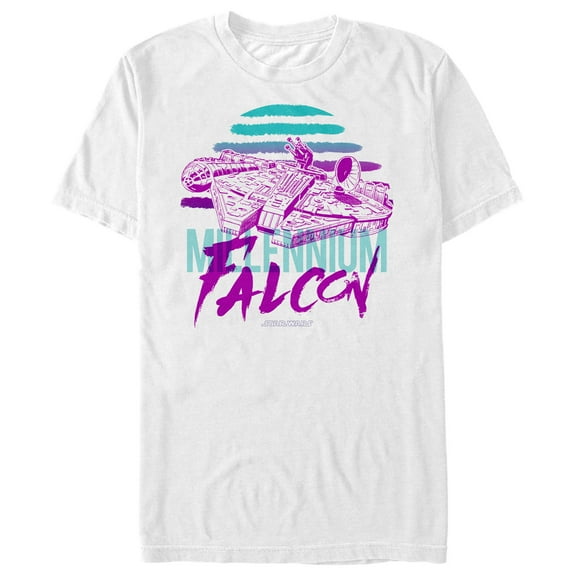 Men's Star Wars Beachy Vibe Millennium Falcon Graphic Tee White Medium