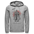 thumbnail image 1 of Men's Star Wars Best Dad in the Galaxy Darth Vader  Pull Over Hoodie Athletic Heather Large, 1 of 4