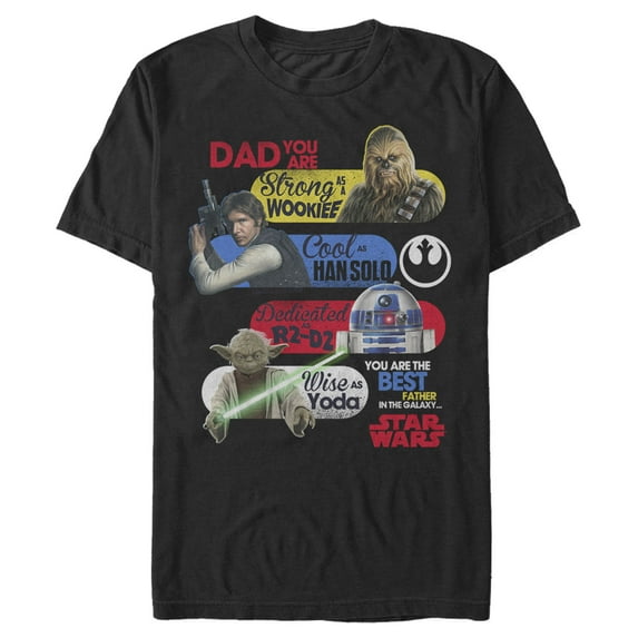 Men's Star Wars Best Father Qualities Graphic Tee Black 3X Large