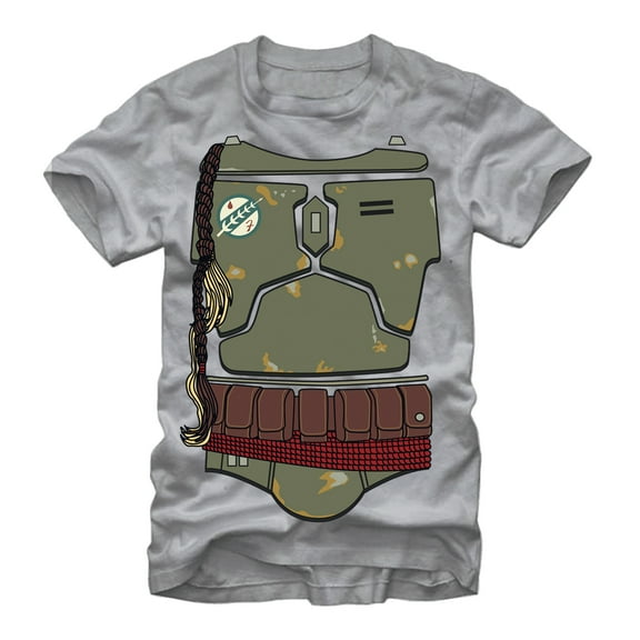 Men's Star Wars Boba Fett Armor  Graphic Tee Silver X Large