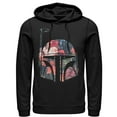 thumbnail image 1 of Men's Star Wars Boba Fett Floral Print Helmet  Pull Over Hoodie Black Small, 1 of 4