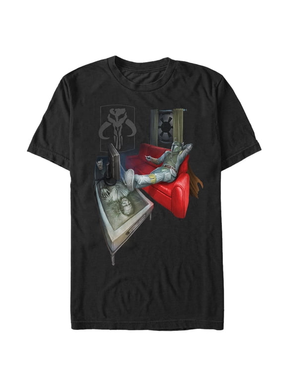 Men's Star Wars Boba Fett Lounging Graphic Tee Black X Large