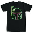 thumbnail image 1 of Men's Star Wars Boba Fett Neon Sign Helmet  Graphic Tee Black X Large, 1 of 4