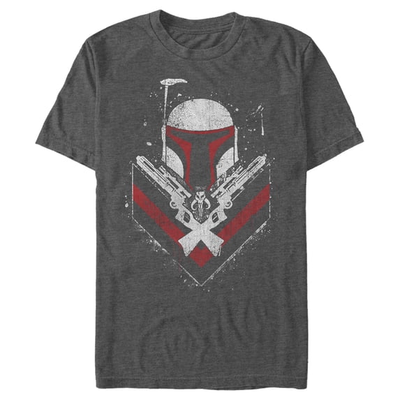 Men's Star Wars Boba Fett No Threats Only Promises Graphic Tee Charcoal Heather 3X Large