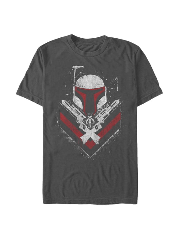 Men's Star Wars Boba Fett No Threats Only Promises Graphic Tee Charcoal Medium