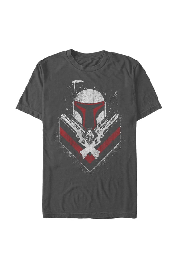 Men's Star Wars Boba Fett No Threats Only Promises Graphic Tee Charcoal X Large