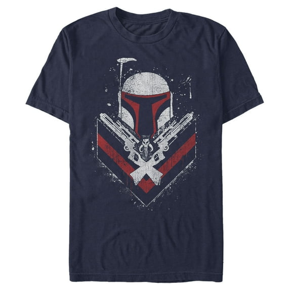 Men's Star Wars Boba Fett No Threats Only Promises Graphic Tee Navy Blue Small
