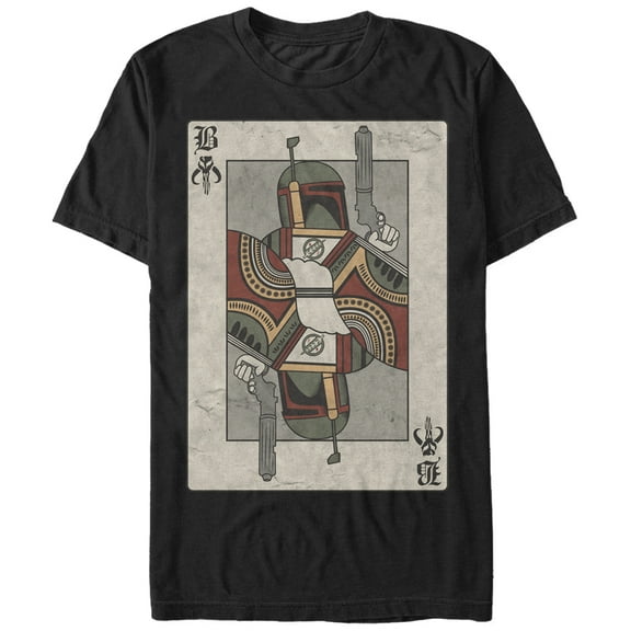 Men's Star Wars Boba Card T-shirt X-Large Black