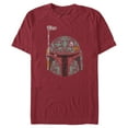 thumbnail image 1 of Men's Star Wars Boba Fett Silhouette Helmet Fill  Graphic Tee Cardinal 2X Large, 1 of 4