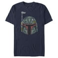 thumbnail image 1 of Men's Star Wars Boba Fett Silhouette Helmet Fill  Graphic Tee Navy Blue 3X Large, 1 of 4