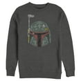 thumbnail image 1 of Men's Star Wars Boba Fett Silhouette Helmet Fill Sweatshirt Charcoal Heather X Large, 1 of 3