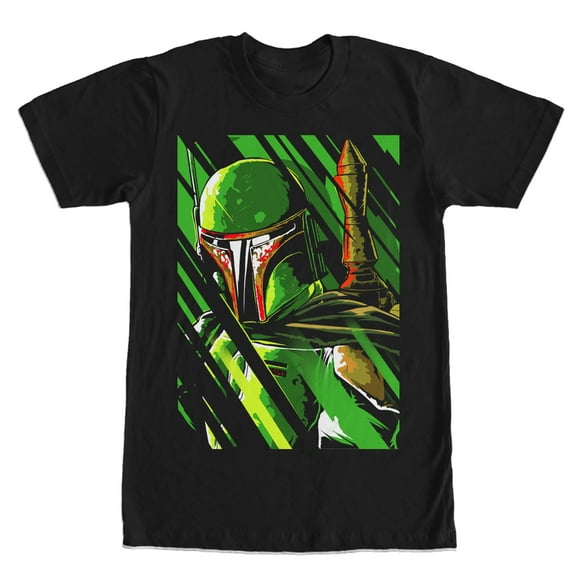 Men's Star Wars Boba Fett Streaks  Graphic Tee Black X Large