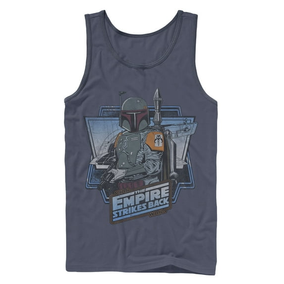 Men's Star Wars Boba Fett Tank Top Navy Blue Small