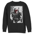 thumbnail image 1 of Men's Star Wars Boba Fett pop of red Sweatshirt Black 3X Large, 1 of 4