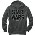 thumbnail image 1 of Men's Star Wars Bold Logo 1977  Pull Over Hoodie Charcoal Heather Small, 1 of 4
