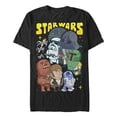 thumbnail image 1 of Men's Star Wars Cartoon Character Group  Graphic Tee Black 3X Large, 1 of 4