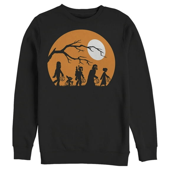 Men's Star Wars Characters Trick or Treat  Sweatshirt Black Large