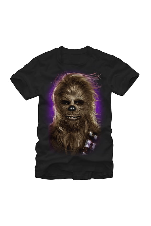 Men's Star Wars Chewbacca Glamor Shot Graphic Tee Black Large